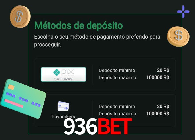O cassino 936Bet oferece uma grande variedade de métodos de pagamento